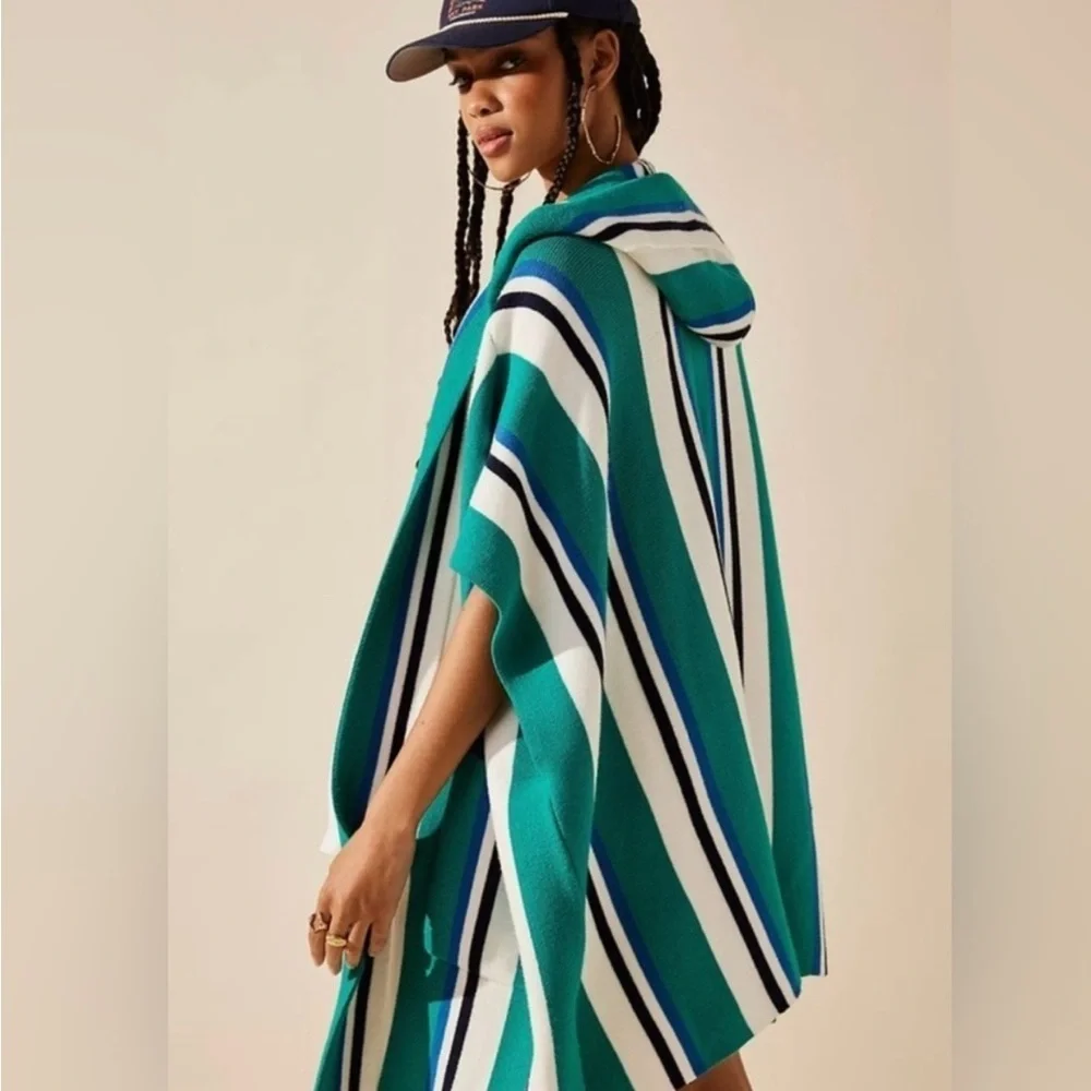 Free People All I Need Striped Hooded Poncho | One Size